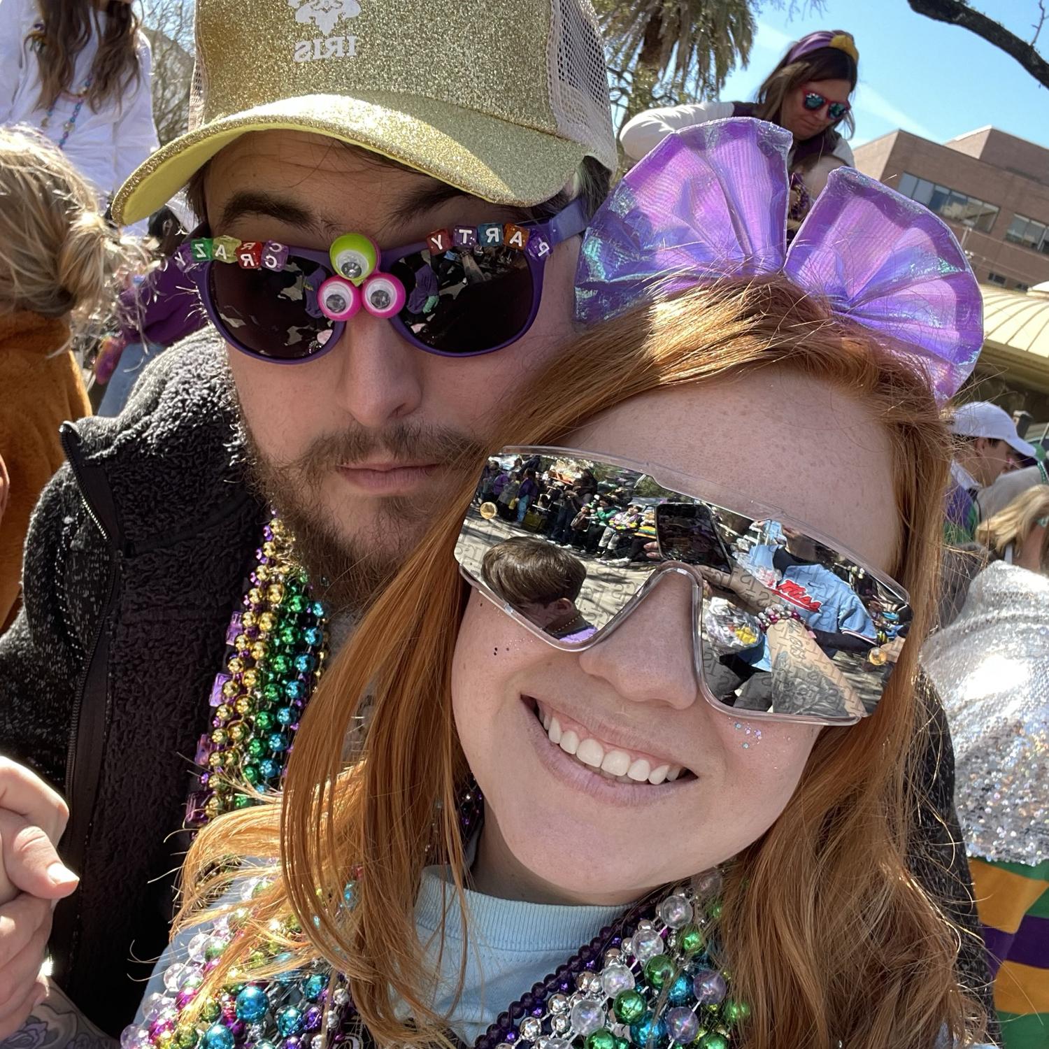 Mardi Gras 2.0, we finally had some warm weather that day. It was freezing a few days before when we went to the parade.