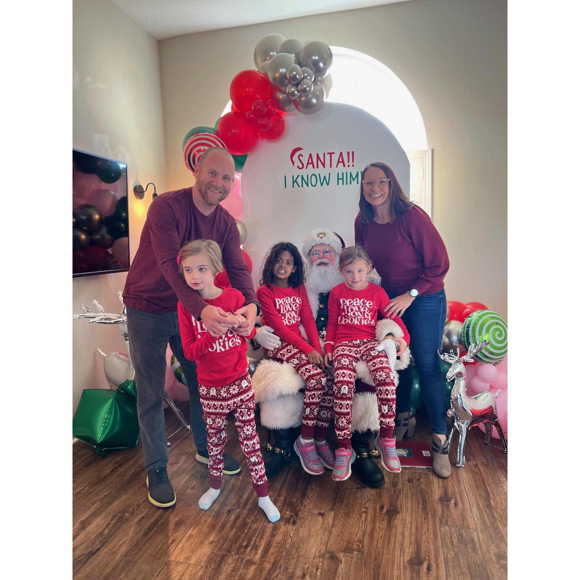 Family pics with Santa