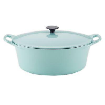 Rachael Ray™ 6.5 qt. Cast Iron Covered Dutch Oven in Light Blue Shimmer