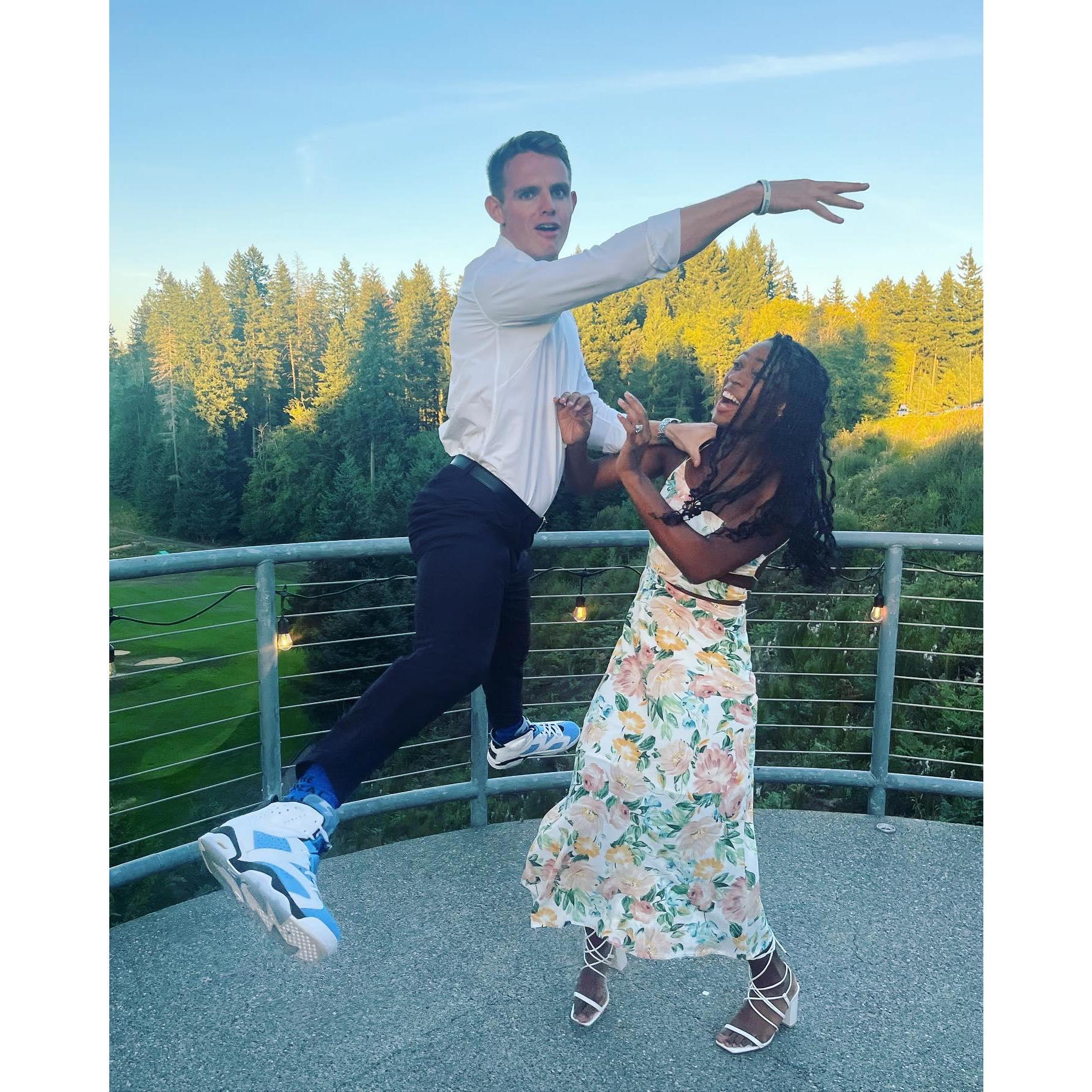 August 2023 when Evan put Audrey on a poster