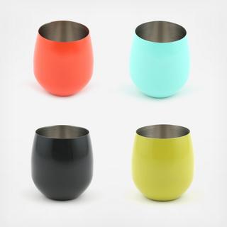 Assorted Stemless Wine Glass, Set of 4