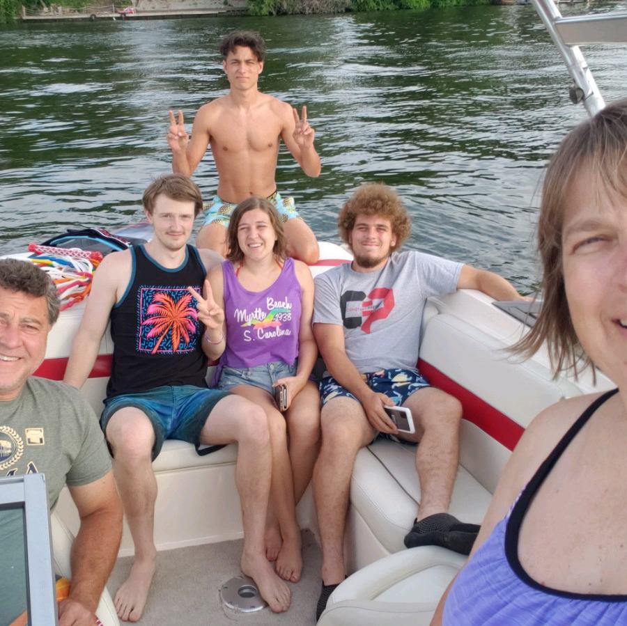 Boating with the family