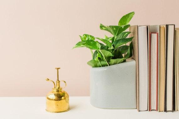 STAK Editor Planter Bookend, Earl Grey