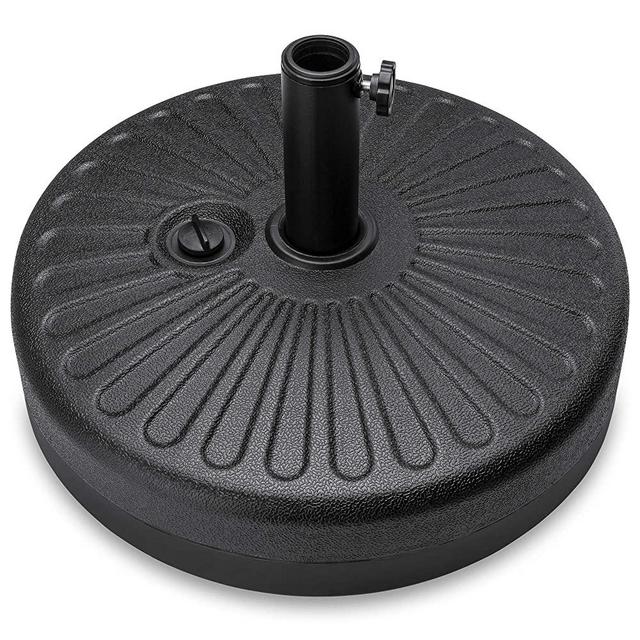 Best Choice Products Fillable Plastic Patio Umbrella Base Stand Pole Holder for Outdoor, Lawn, Garden - Black