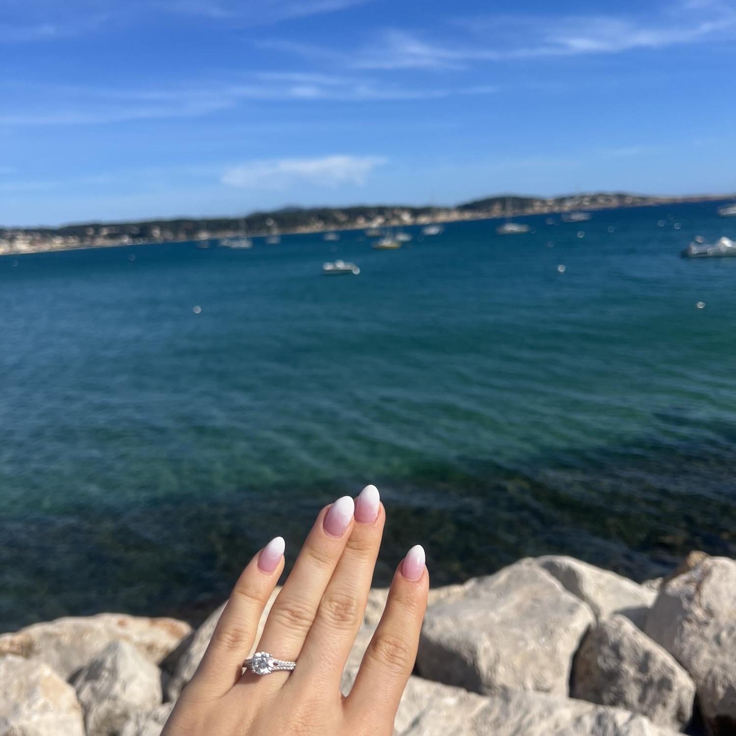 We went right to the South of France after he proposed to celebrate.