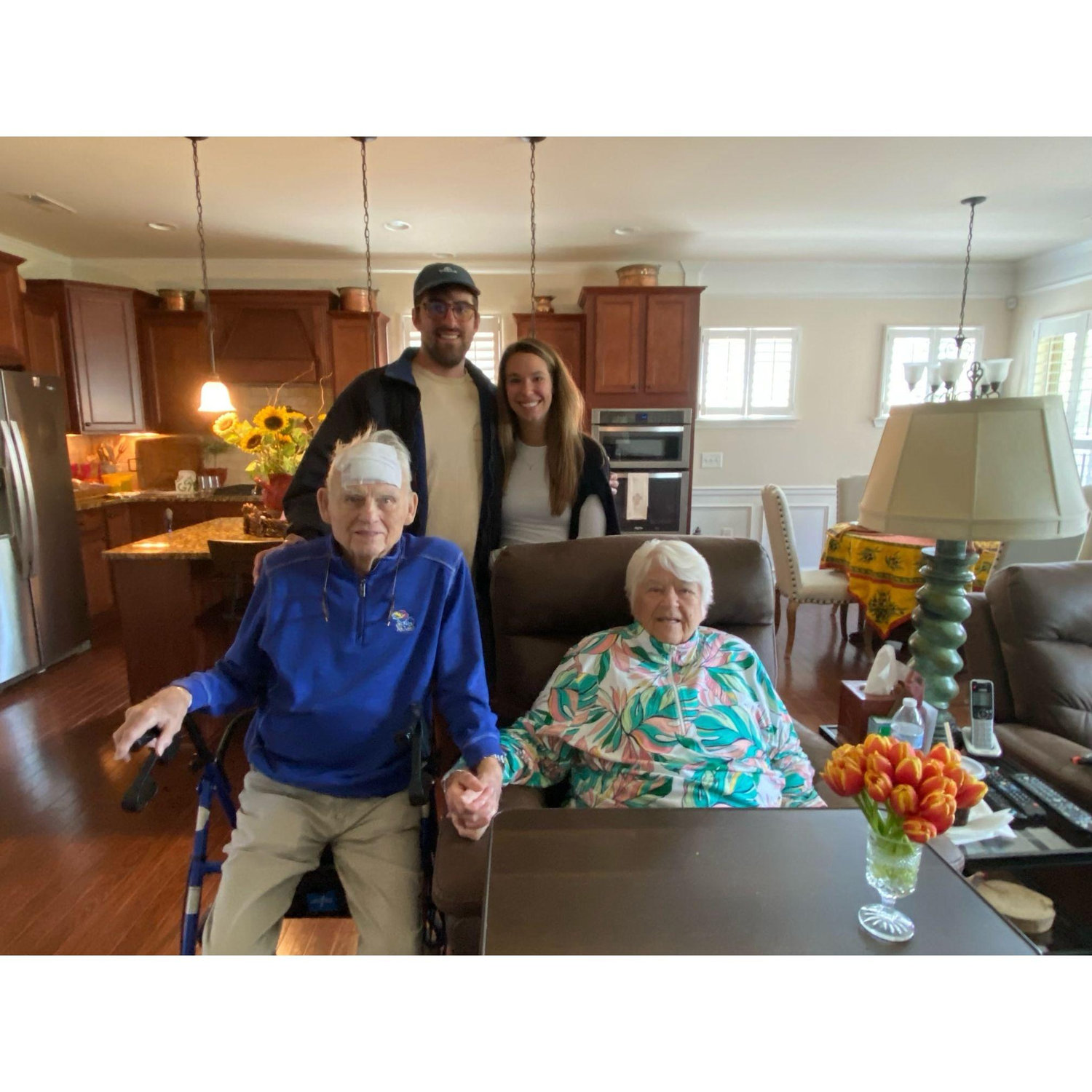 Nate and Victoria with Nate's grandparents. So blessed Victoria got to meet them. They are in our hearts forever!