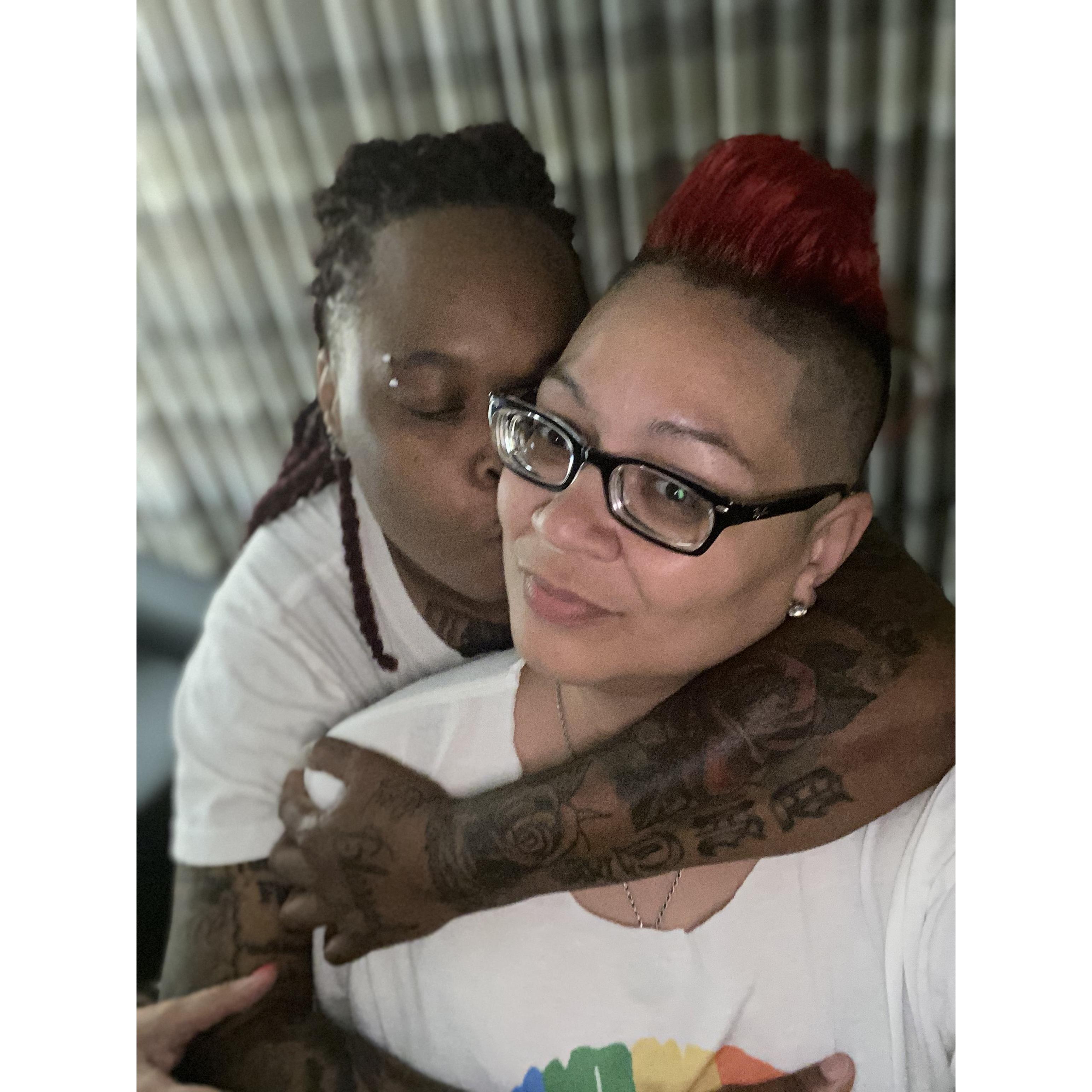 The first night we said, I love you in person!