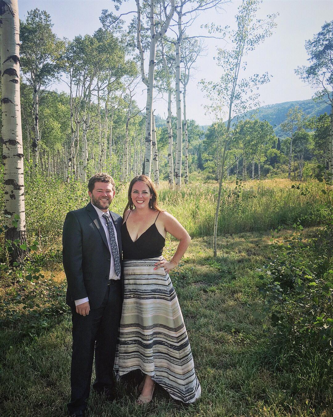 Celebrating the wedding of Tom and Kara in Steamboat Springs, CO, in August 2018.