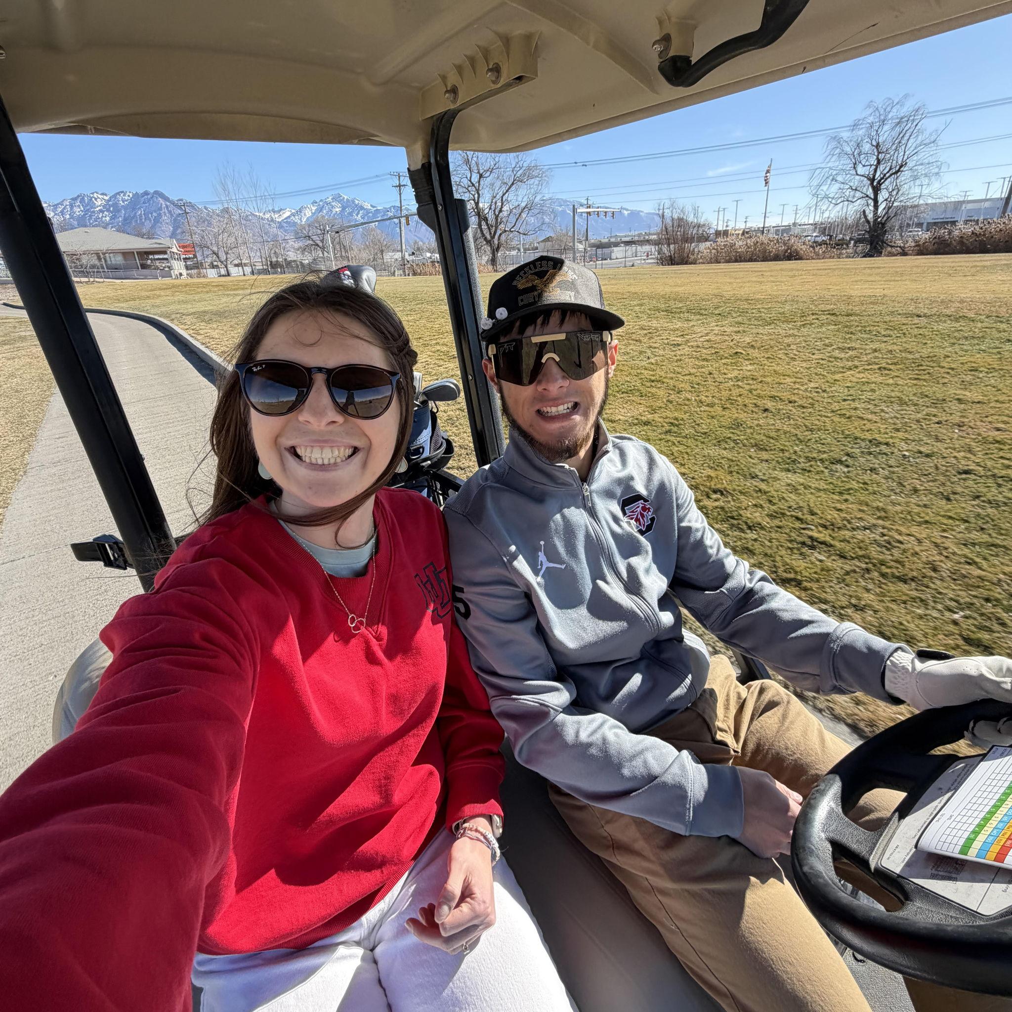 Bree becoming passenger princess for Max's new golf obsession
