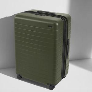 The Large Flex: Large Expandable Suitcase in Olive Green