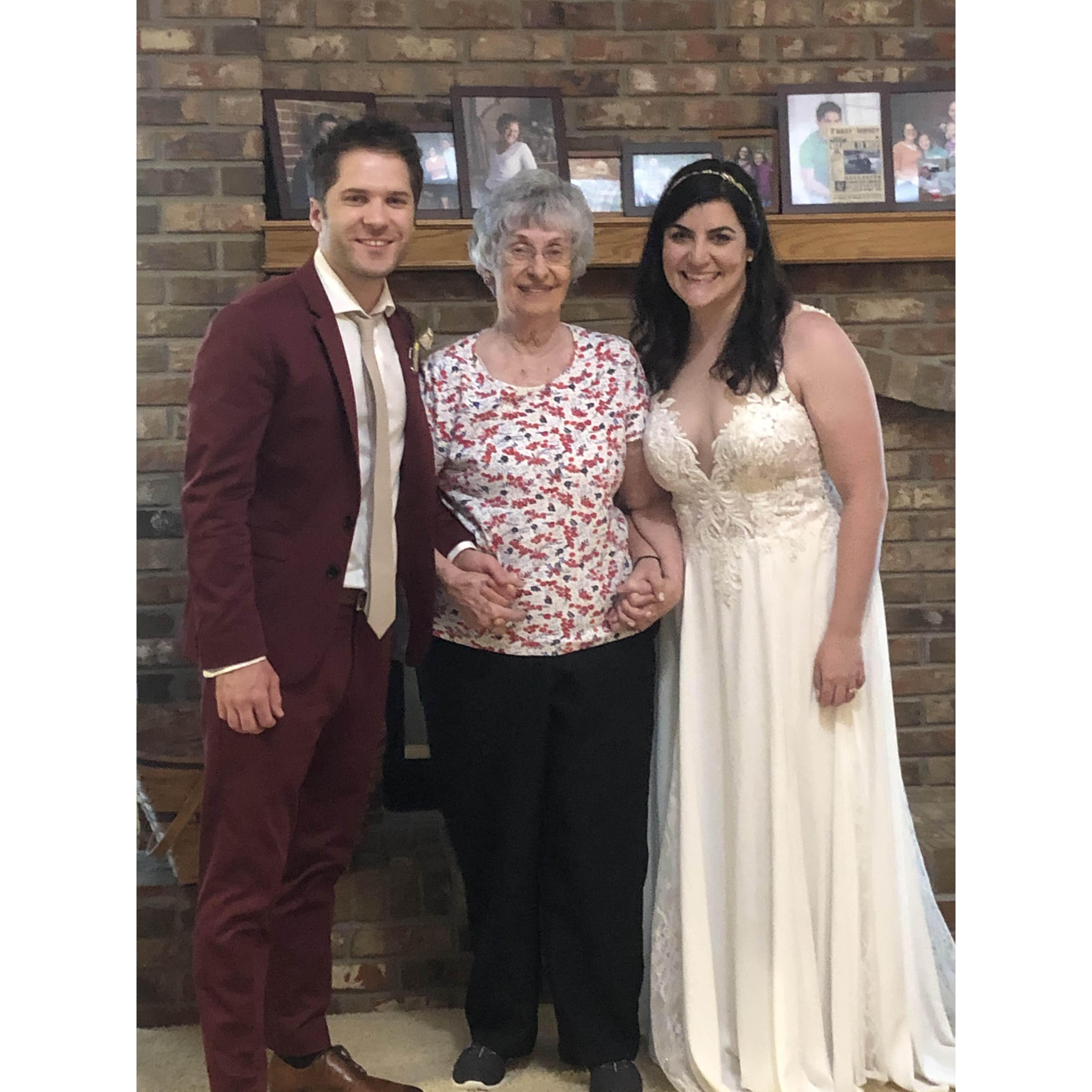 With Andrew's paternal grandmother, Pat Nowak.