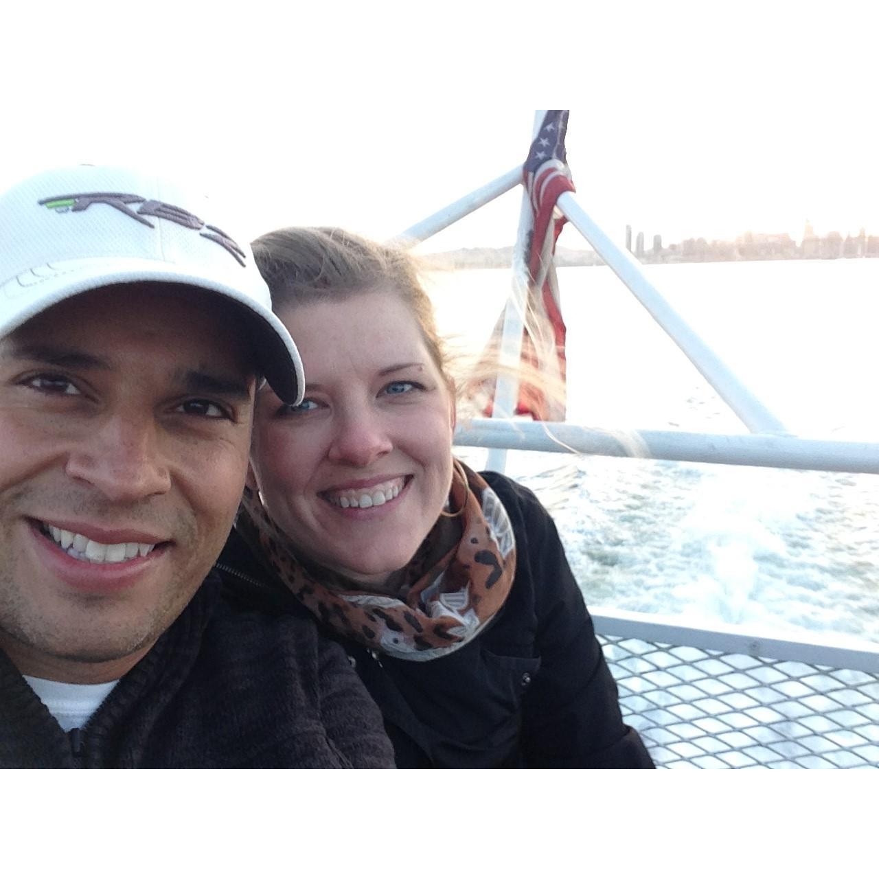 On the ferry to San Francisco