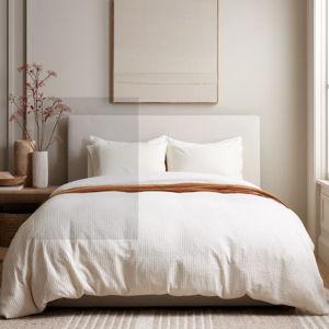 Organic Luxe Waffle Duvet Cover in Undyed - Full