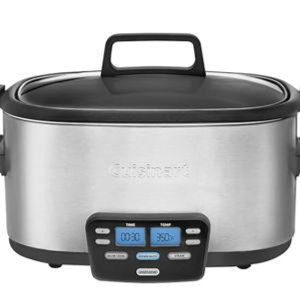 Cuisinart MSC-600 3-In-1 Cook Central 6-Quart Multi-Cooker: Slow Cooker, Brown/Saute, Steamer, Silver