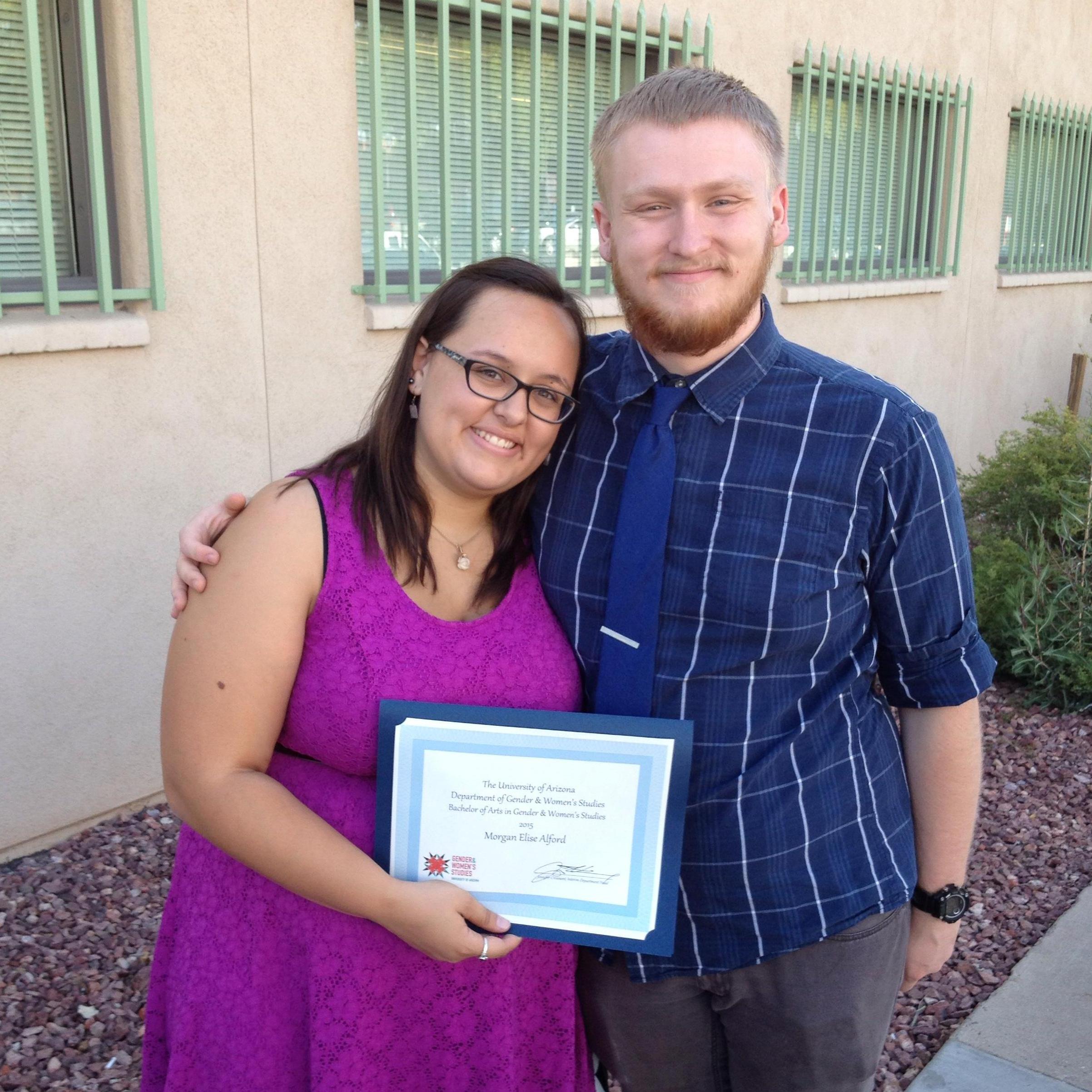 Two months into their relationship, Skyler traveled down to Tucson to support Morgan at her graduation