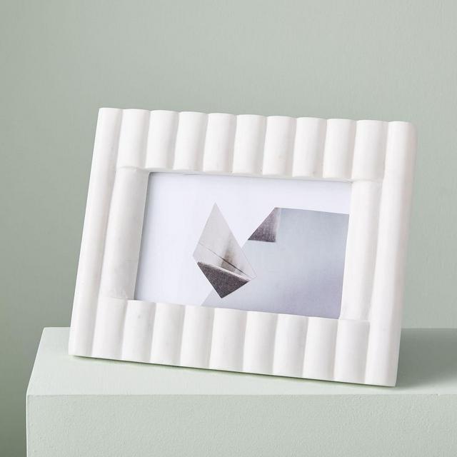 Textured Marble Frame, Fluted Rectangle