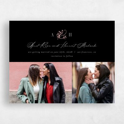 Black Wedding Save the Date - Olmo Multiphoto
