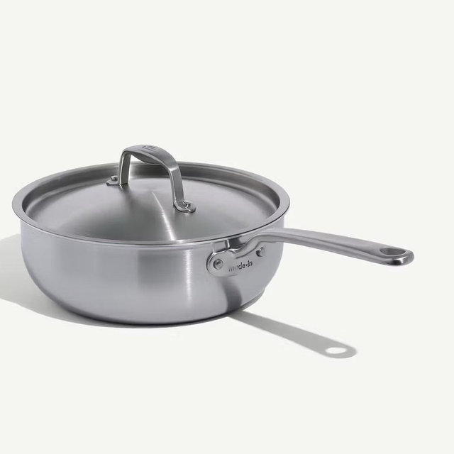 Stainless Clad Saucier | 2 QT, 3 QT & 5 QT | Made In