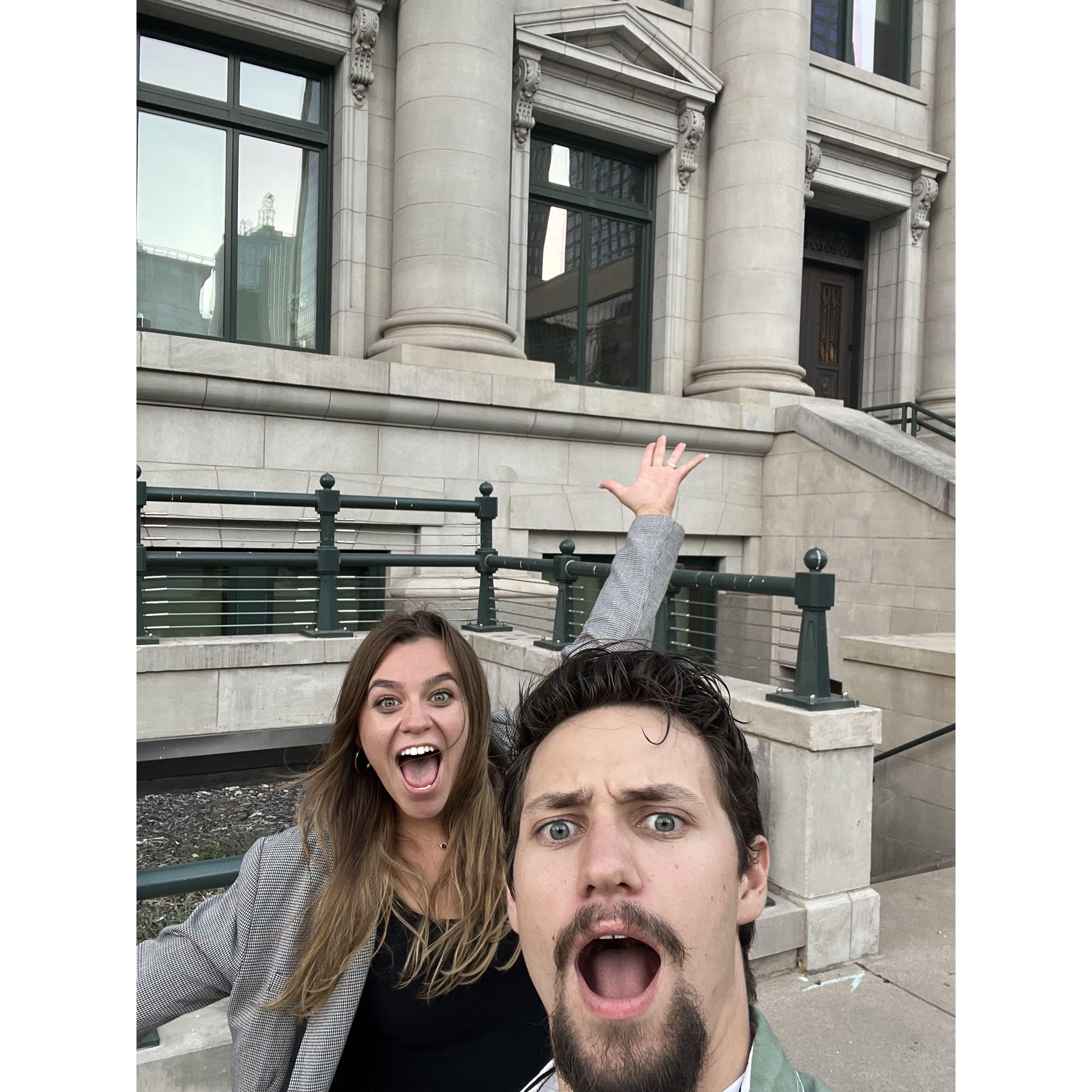 Zach came to law school with me for family day!