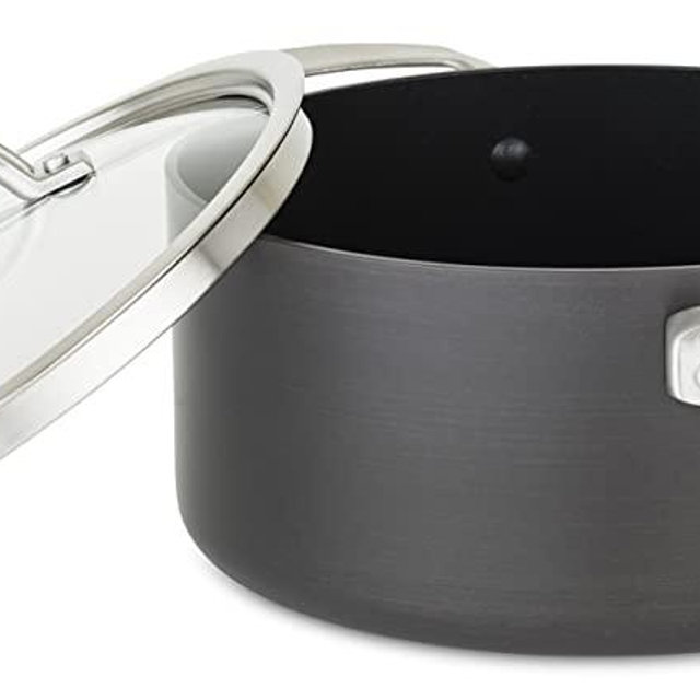 Viking Culinary Hard Anodized Nonstick Soup Pot, 4 Quart, Gray