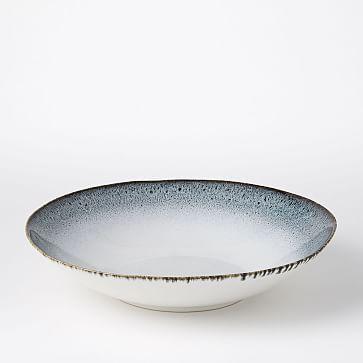 Reactive Glaze 13" Salad Serve Bowl - Black/White