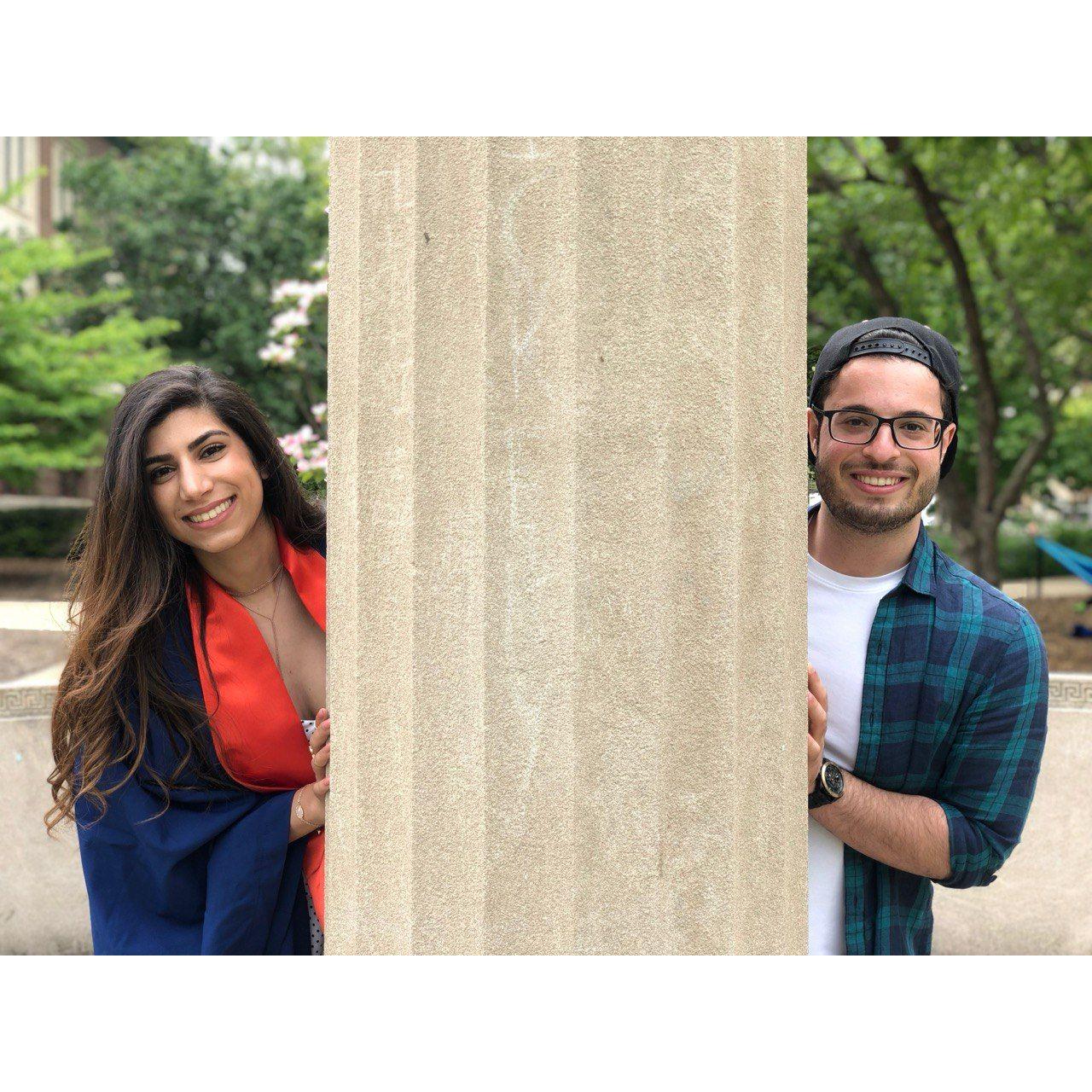 Another graduation column pic.