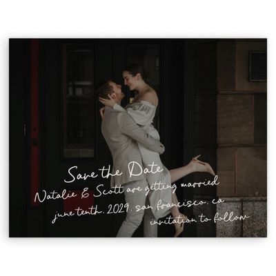 Light Greige, Beige Wedding Digital Save the Date - Morgay Photo