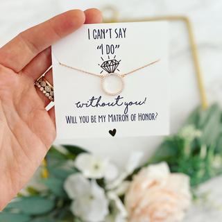 Can't Say "I do" Without You Circle Pendant Necklace