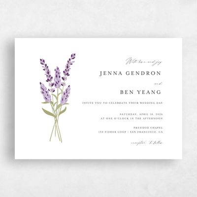 White Wedding Invitation - Marat Landscape