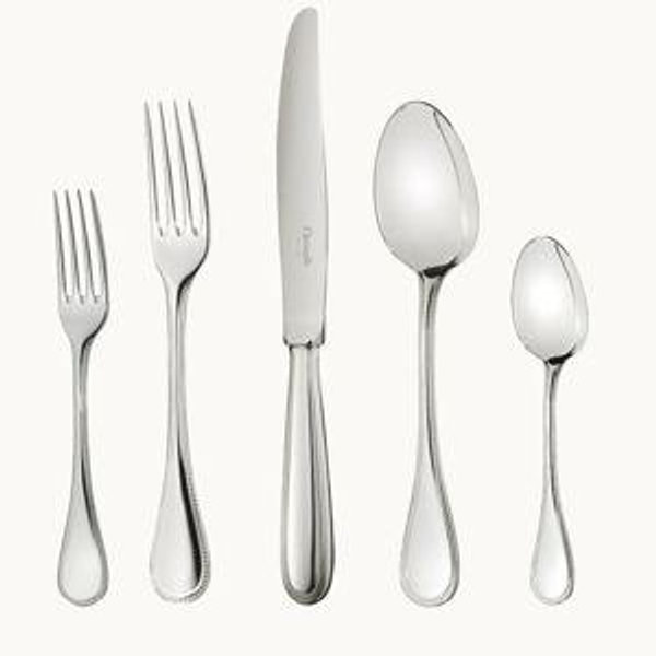 Christofle Perles II 5-Piece Flatware Set, Service for 1