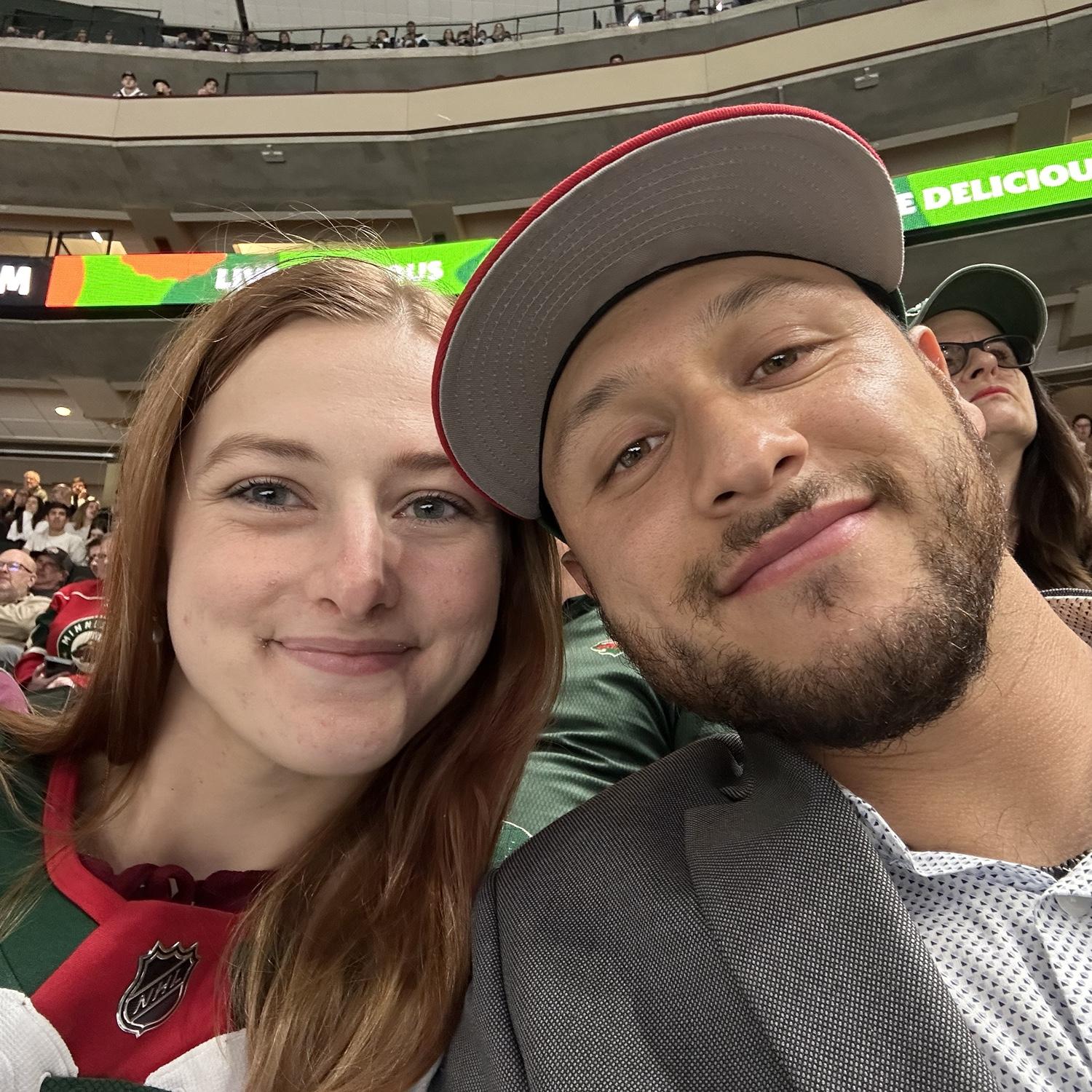 November 14, 2024
Kiera surprised Jace with Wild game tickets for their shared birthday. They watched the Wild destroy the Canadians 3-0.