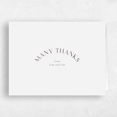 Seashell, Grey Wedding Thank You - Tarbert Landscape