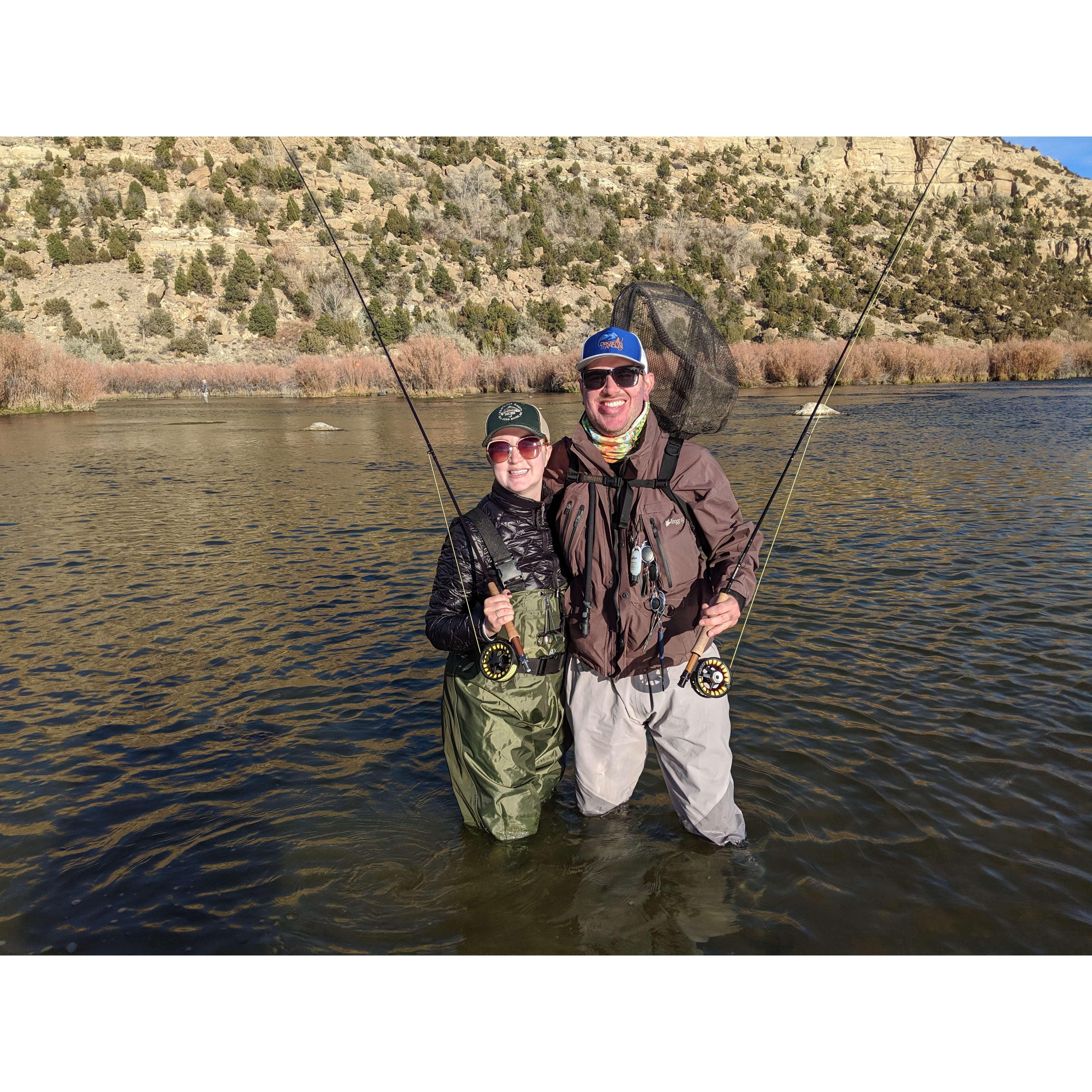 Out for an afternoon wade on the San Juan River, Northern New Mexico