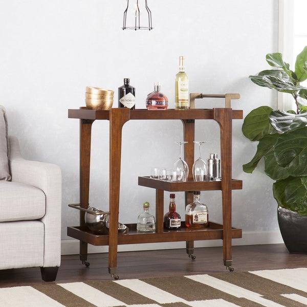 Holly & Martin Zhori Mid-century Modern Bar Cart - Brown