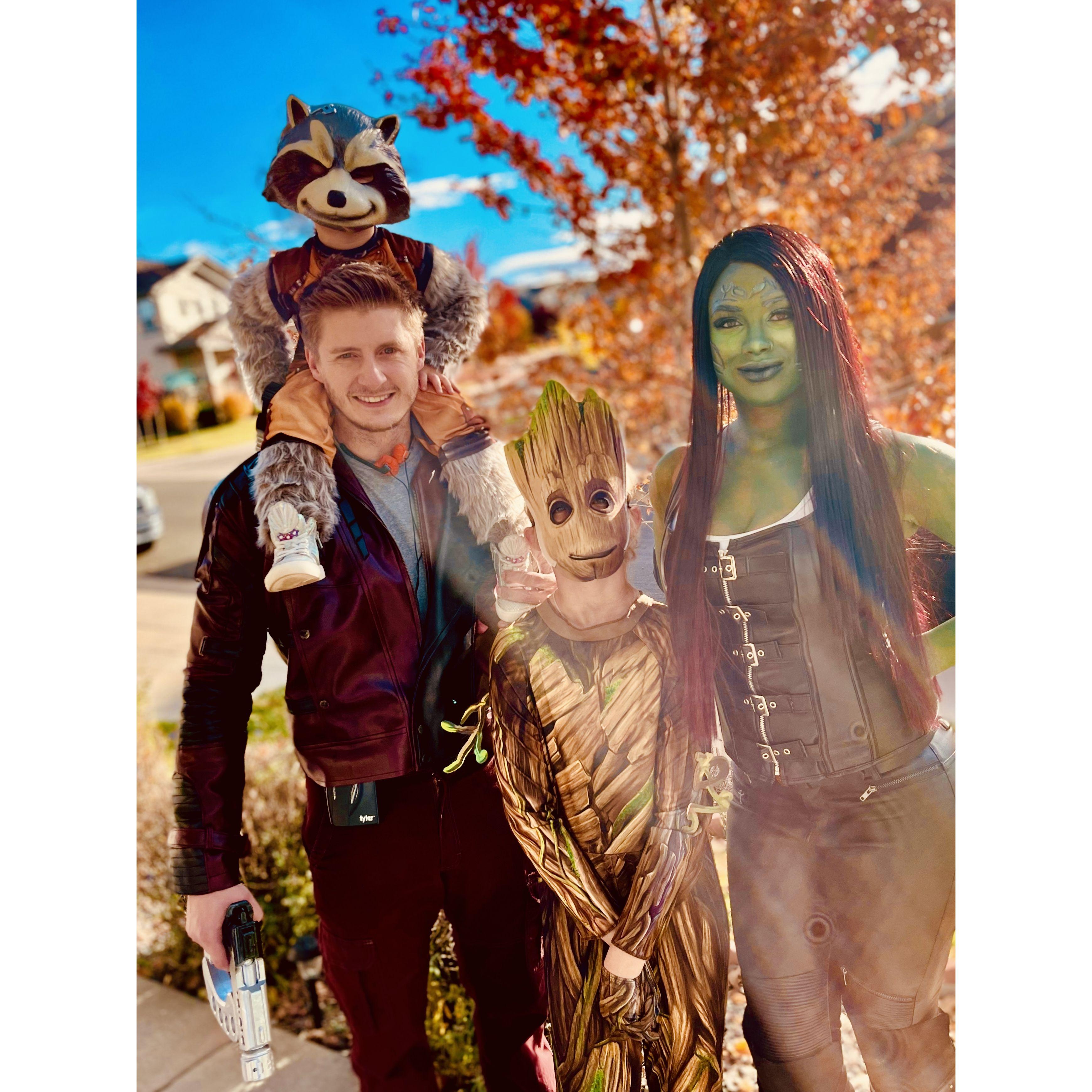 Dressing up for Halloween as a family