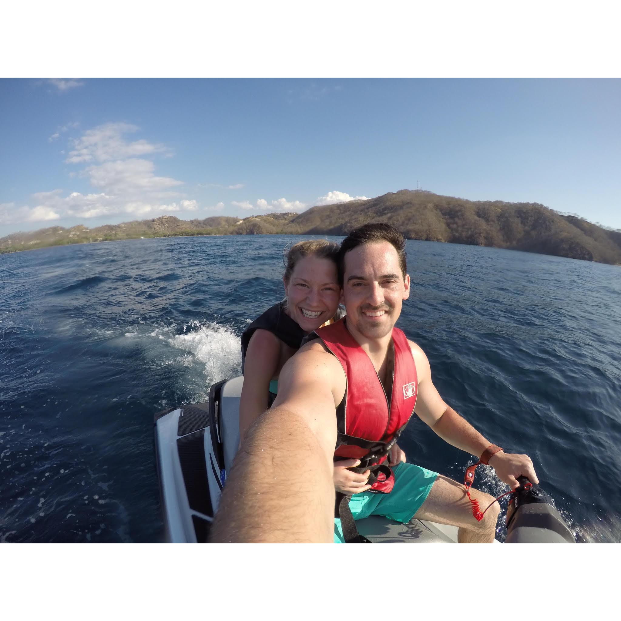 Enjoying the beauty of Costa Rica by wave runner