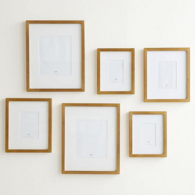 Gilt Wood Gallery Frames in a Box, Gold, Set of 6