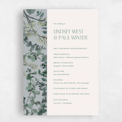 Slate, Blue Wedding Program - Terian
