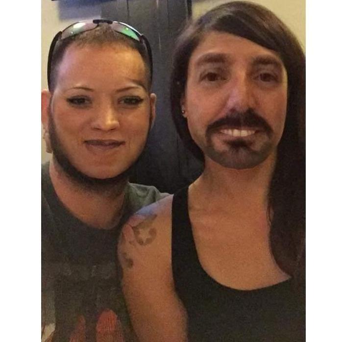 Is that Dave Grohl and Sinead O'Connor? Nope, it's a Snapchat filter. This pic is legendary. Taken 8 years ago and still makes us laugh hysterically.