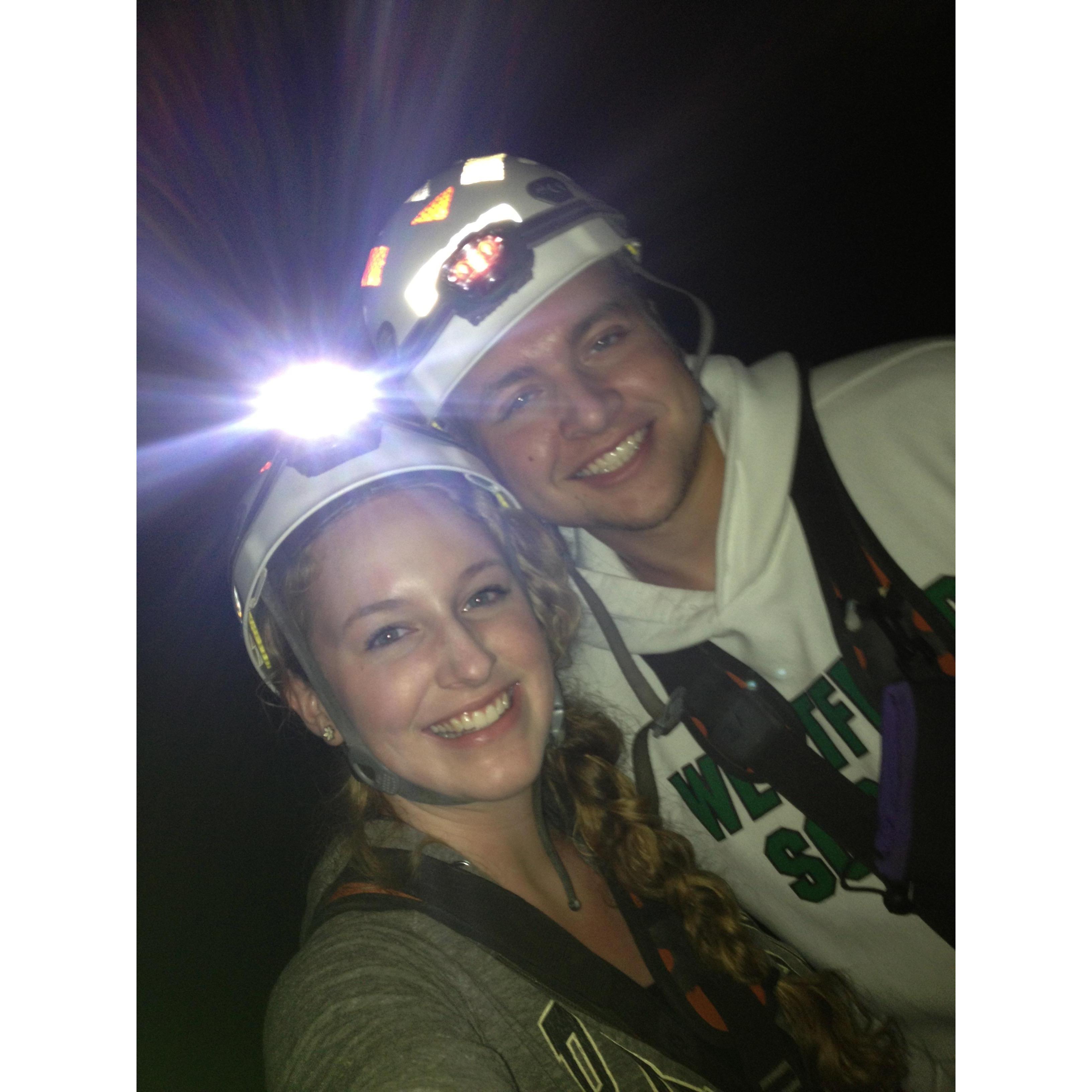 6/26/2013 - 1st dating anniversary zip lining in the Louisville Mega Caverns