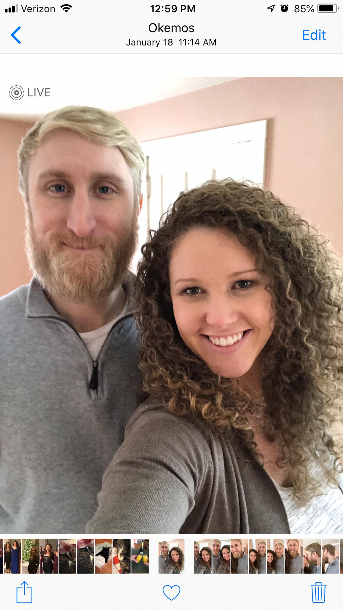 Our first day in our first house.