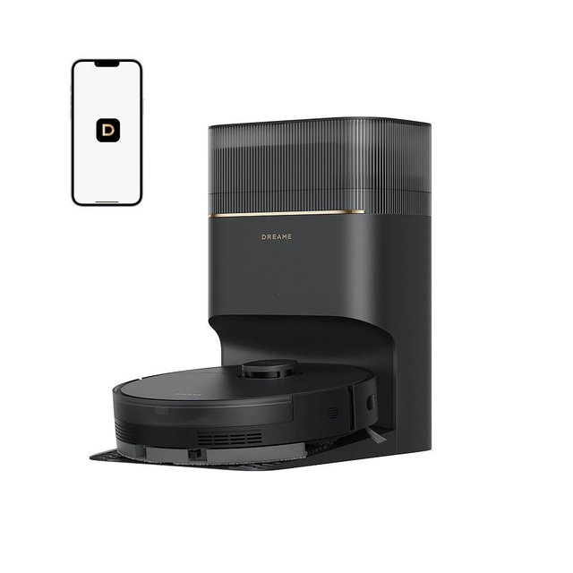 DREAME D20 Pro Plus Robot Vacuum, 13,000Pa Suction, DuoBrush for Pet Hair, Corner Cleaning, Self Emptying, LDS Navigation Laser Avoidance, Vacuum Mop, Hard Floors&Carpets (Black)