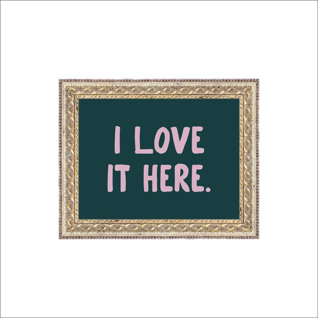 Petal Lane 10"x8" I Love it Here Fancy Framed Wall Art Gold