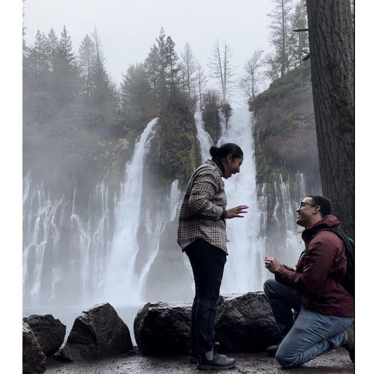 She said, "yes!" (Burney Falls, CA- January 2024)