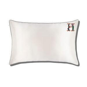 H Initial Collection White Queen Zippered Pillowcase