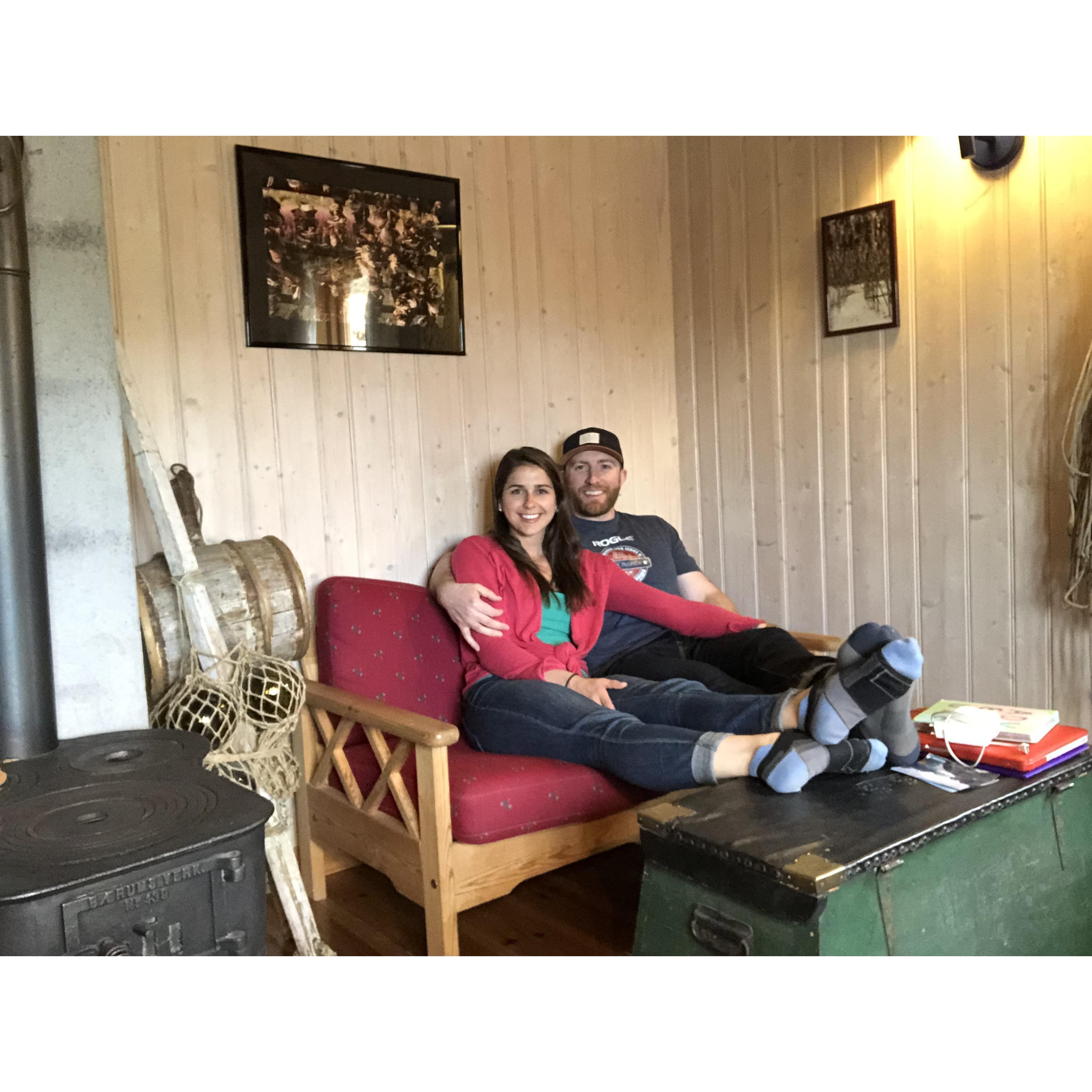 In our Norwegian Cabin in Reine, May 2019!