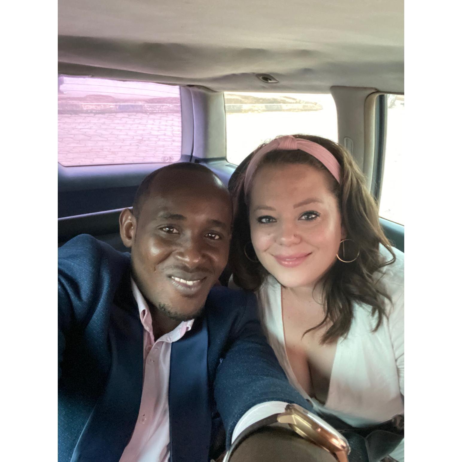 Us looking smart and color coordinated