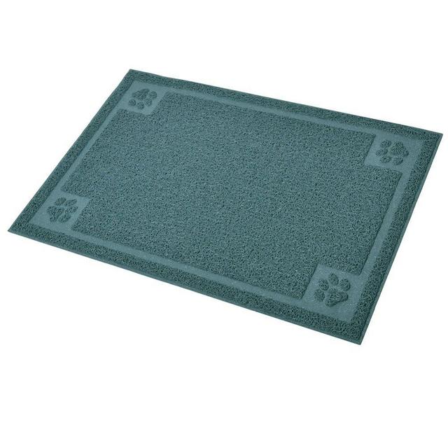 Darkyazi Pet Feeding Mat Large for Dogs and Cats,24"×16" Flexible and Easy to Clean Feeding Mat,Best for Non Slip Waterproof Feeding Mat. (Silver Blue)