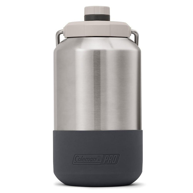 Coleman Pro Heavy-Duty Insulated Gallon Water Jug Leakproof Portable Jug for Rugged Outdoor Use & Jobsites Durable Steel with Anchor Point for Ultimate Portability