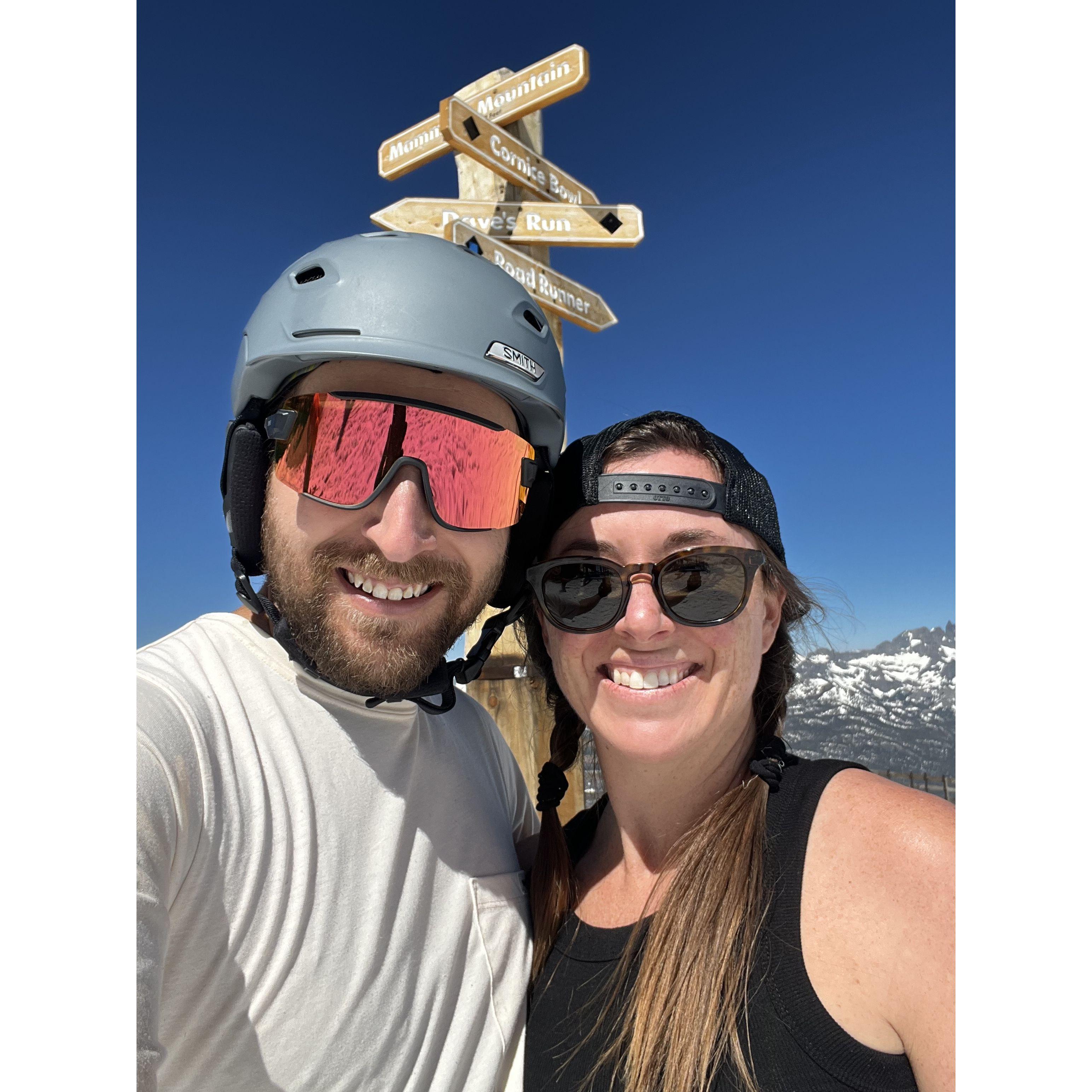 Skiing in Mammoth on the 4th of July